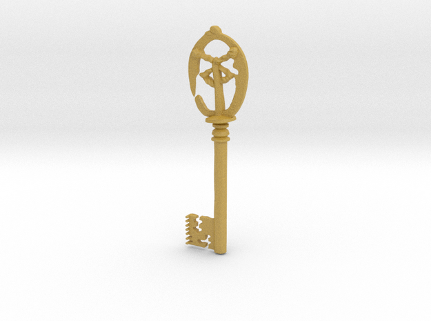 RE4 Remake Hunter's Lodge Key in Tan Fine Detail Plastic