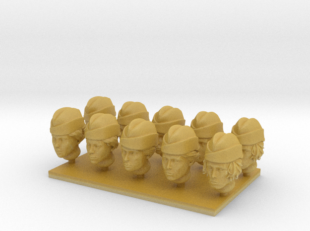 28mm heroic female US sidecaps with split centre in Tan Fine Detail Plastic: Small