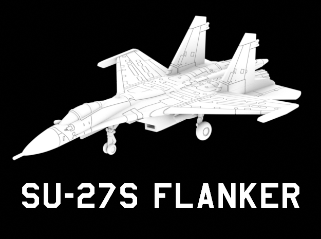 Su-27S Flanker (Clean) in White Natural Versatile Plastic: 1:220 - Z