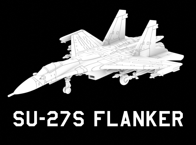 Su-27S Flanker (Loaded) in White Natural Versatile Plastic: 1:220 - Z