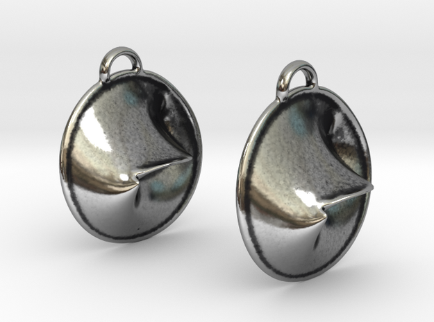 Obscure Circular Earrings (2nd Edition) in Antique Silver