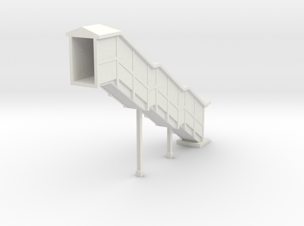 NYC EL Staircase Closed Z scale in White Natural Versatile Plastic