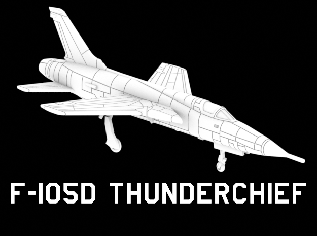 F-105D Thunderchief (Clean) in White Natural Versatile Plastic: 1:220 - Z