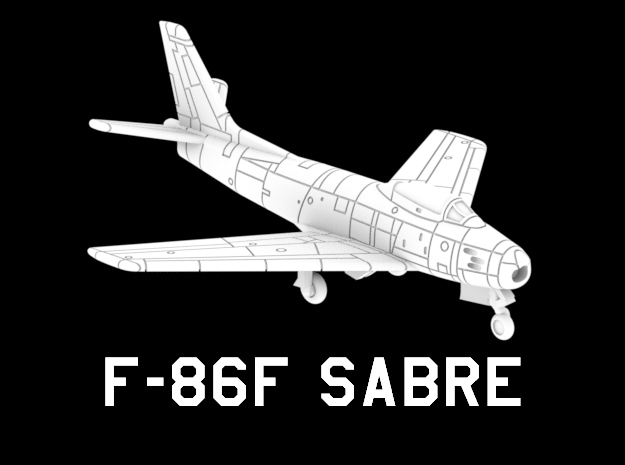 F-86F Sabre in White Natural Versatile Plastic: 1:220 - Z