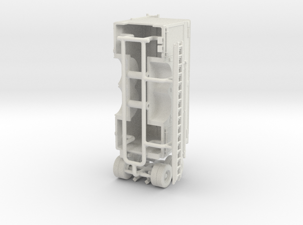 1/64 Tandem Axle Rescue Pumper W/ Ladder Rack V1 in White Natural Versatile Plastic