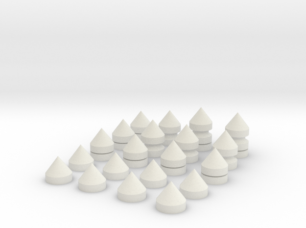 Collective Chess Full Set of Labelled Pieces in White Natural Versatile Plastic
