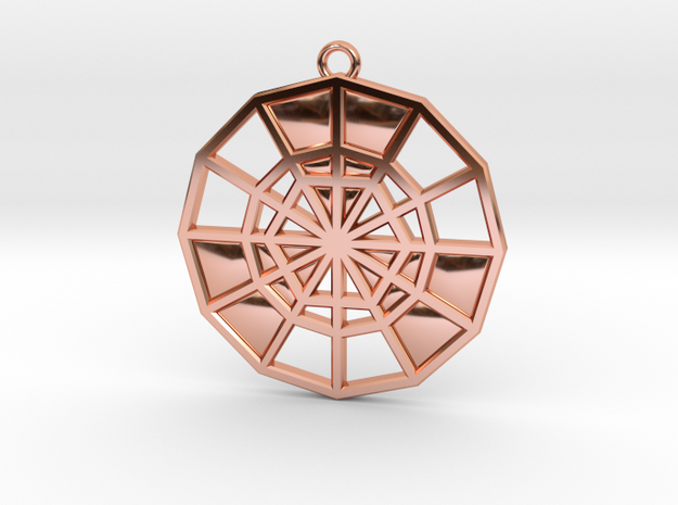 Restoration Emblem 11 Medallion (Sacred Geometry) in Polished Copper
