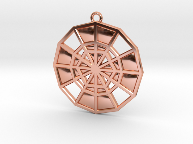 Restoration Emblem 13 Medallion (Sacred Geometry) in Polished Copper