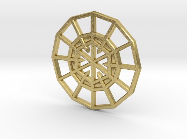 Resurrection Emblem CHARM 03 (Sacred Geometry) in Natural Brass