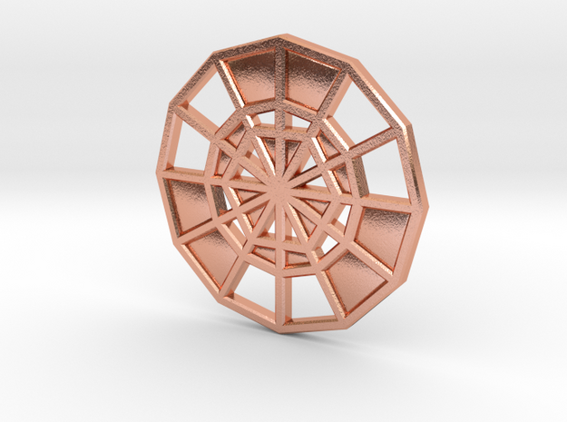 Restoration Emblem 10 CHARM (Sacred Geometry) in Natural Copper