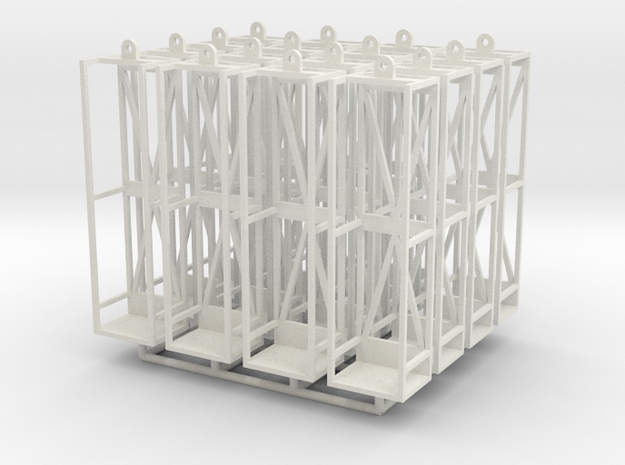 1/50 concrete form cages in White Natural Versatile Plastic