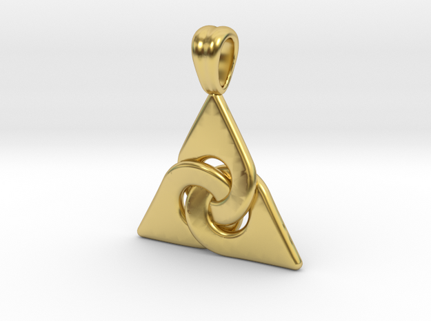Interlaced triangles in Polished Brass