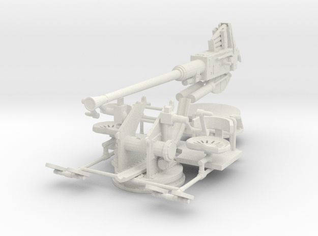 1/40 USN 40mm Single Bofors KIT v2 in White Natural Versatile Plastic