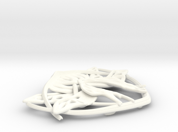 Arwen Belt Buckle in White Processed Versatile Plastic