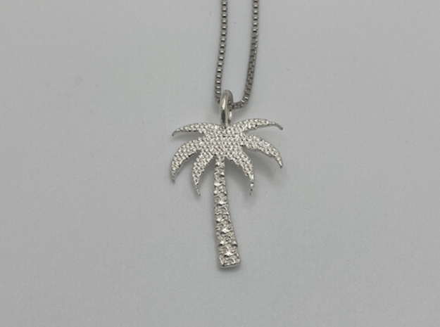 Palm Tree in Natural Silver