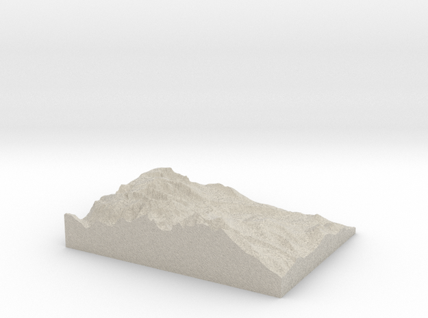 Model of Half Mountain in Natural Sandstone