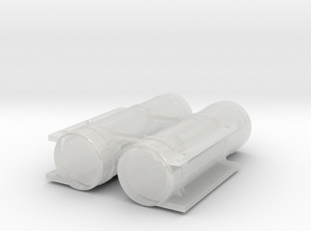 1/64 Long DCP fuel tanks in Clear Ultra Fine Detail Plastic