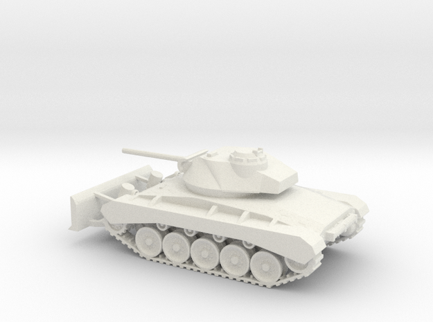 1/72 Scale M24 Chaffee Tank Dozer in White Natural Versatile Plastic