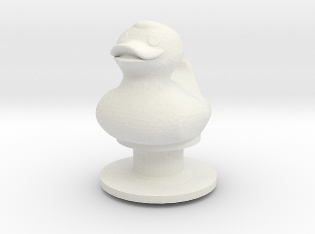 Duck_Croc_Charm in White Natural Versatile Plastic