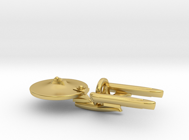 ISS Enterprise (NCC-1701) in Polished Brass