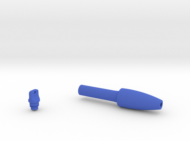 Smooth Conical Pen Grip - small without button in Blue Processed Versatile Plastic