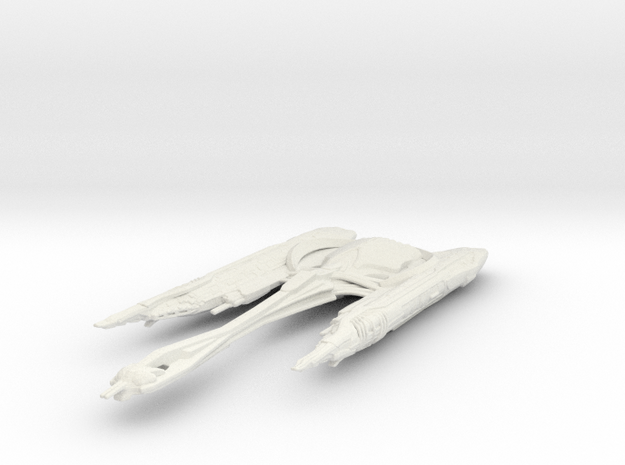 Klingon Qoj Class 1/7000 in White Natural Versatile Plastic