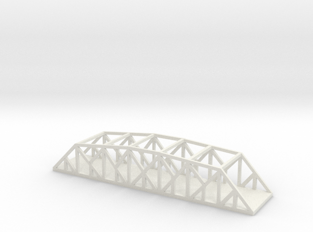 1/350 Scale Through Petit Truss Bridge in White Natural Versatile Plastic