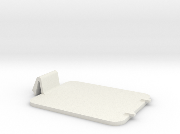 Rockband Drum replacement battery cover in White Natural Versatile Plastic