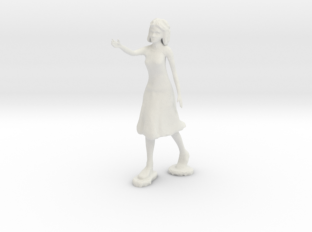 Artist Figurine in White Natural Versatile Plastic