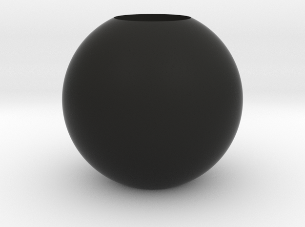 Acoustic Sphere (20mm mic) (50mm diameter) in Black Natural Versatile Plastic