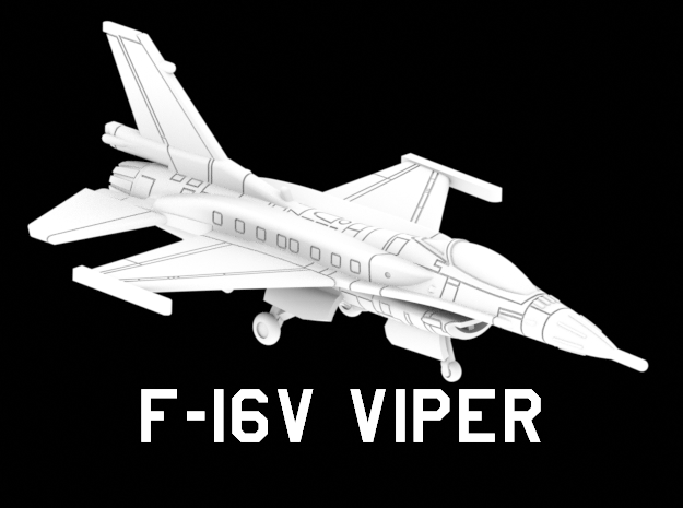 F-16V Viper (Clean) in White Natural Versatile Plastic: 1:220 - Z