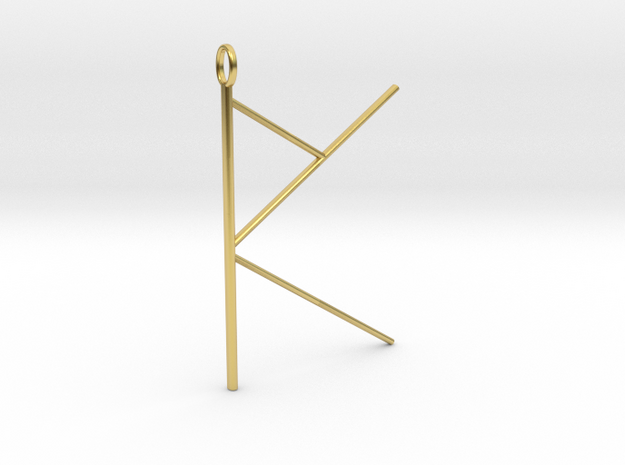 Rune : To promote creativity in Polished Brass
