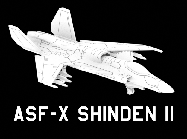 ASF-X Shinden II (Loaded) in White Natural Versatile Plastic: 1:220 - Z