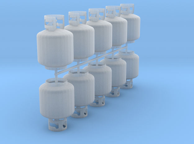 20 pound propane tanks (set of 10) in Tan Fine Detail Plastic: 1:24