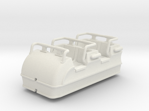 Space themed rollercoaster car in White Natural Versatile Plastic: 1:87 - HO