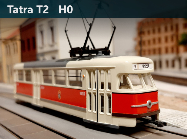 Tatra T2 H0 [body] in Tan Fine Detail Plastic