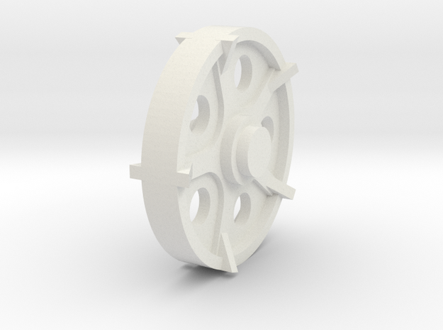 40mm wheel in White Natural Versatile Plastic