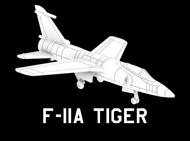 F-11A Tiger (Clean) in White Natural Versatile Plastic: 1:220 - Z
