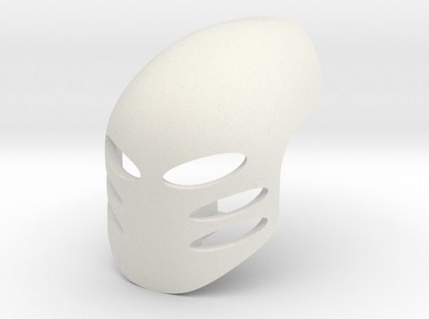 Kanohi Arai (V1), Mask of Neutrality in White Natural Versatile Plastic
