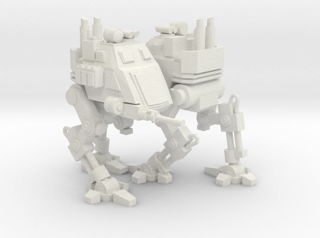 15mm Armored Scout Walker (Autocannon) x2 in White Natural Versatile Plastic