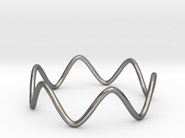 Sine Ring  All sizes, Multisize in Polished Silver: 13 / 69