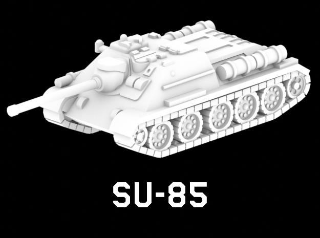 SU-85 in White Natural Versatile Plastic: 1:220 - Z