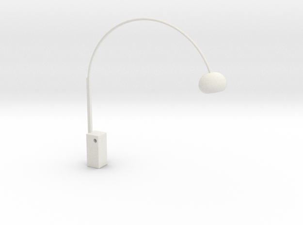 1:24 Arco Floor Lamp in White Natural Versatile Plastic