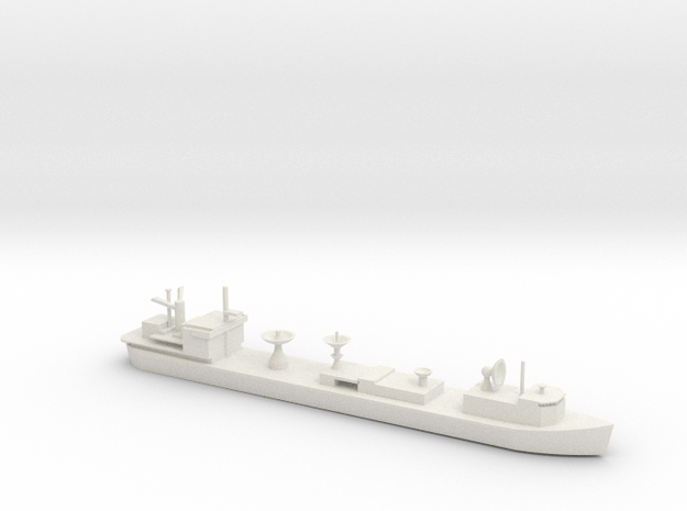1/700 Scale USNS Vanguard T-AGM-19 in White Natural Versatile Plastic