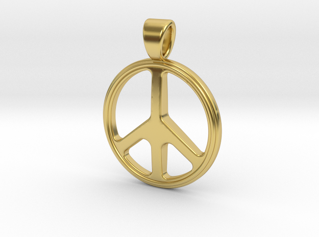 Peace and love in Polished Brass