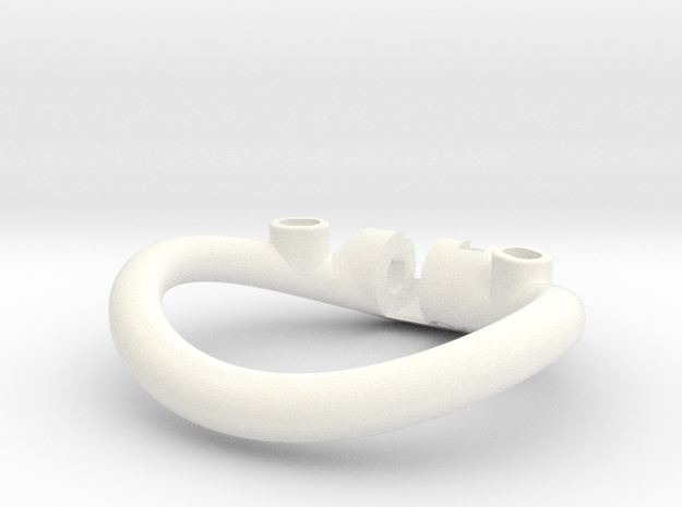 40 Curved Ring 50 x 40 mm in White Smooth Versatile Plastic