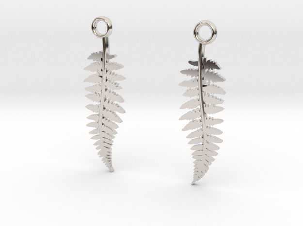fern earrings in Platinum