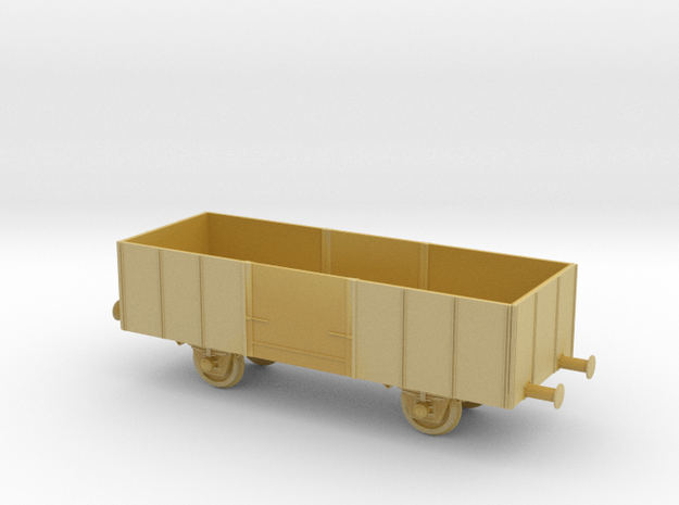 1/200th scale E type open freight car in Tan Fine Detail Plastic