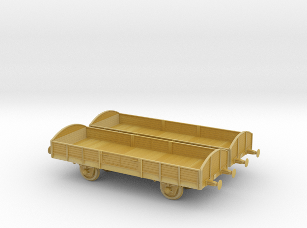 1/200th scale 2 pcs S(un) freight cars in Tan Fine Detail Plastic