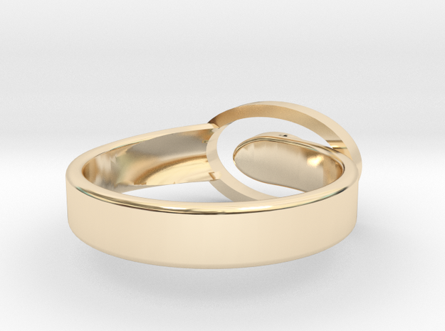Open Oval ring All sizes, Multisize in 14k Gold Plated Brass: 7.5 / 55.5